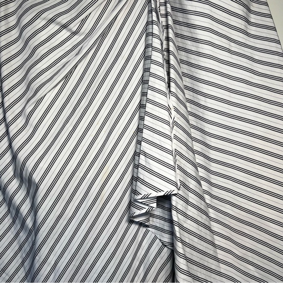 A.L.C. Diller Draped Cotton Midi Skirt asymmetrical black and white stripe - Picture 6 of 11